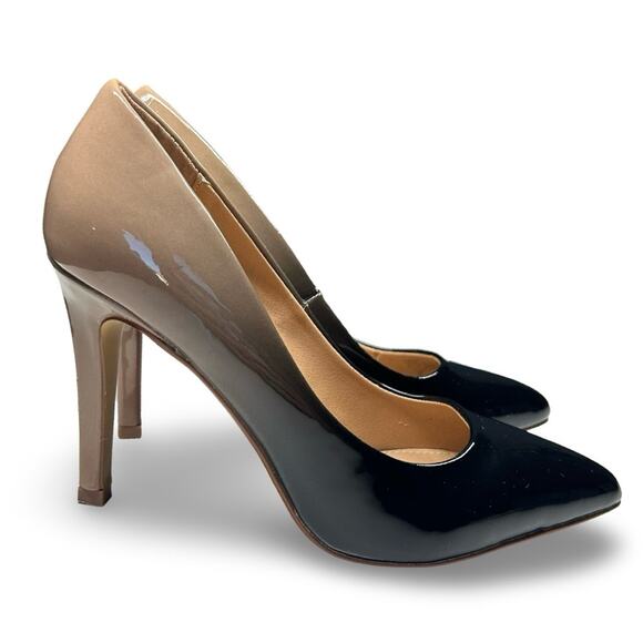 Head Over Heels by Dune Alexxaa Two Tone High Heel Pump Size 6 Vegan Career - Picture 3 of 8